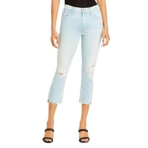 MOTHER - Insider Step Hem Cropped Flared Jeans in Free Hugs Sz 26